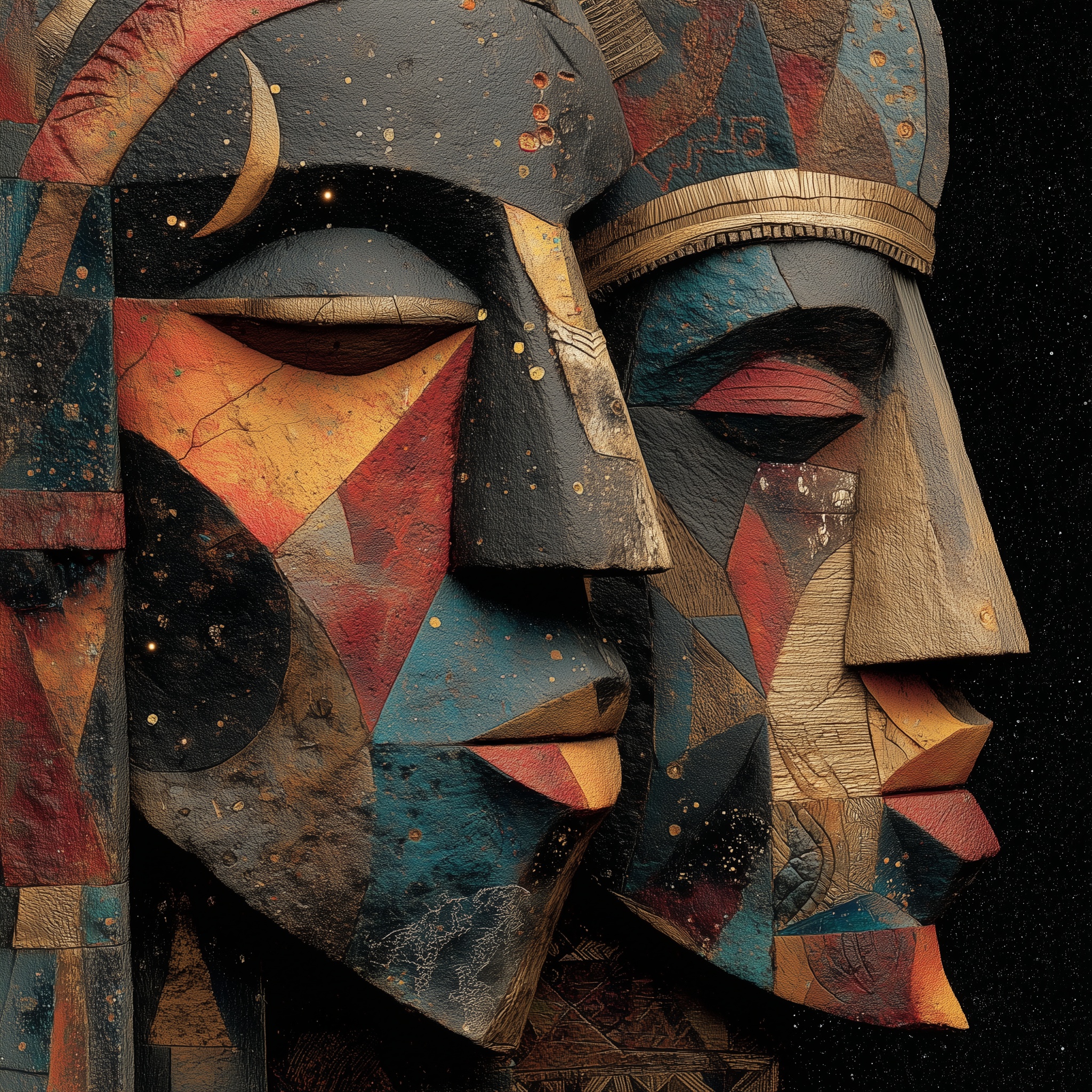 Abstract African Mask Art