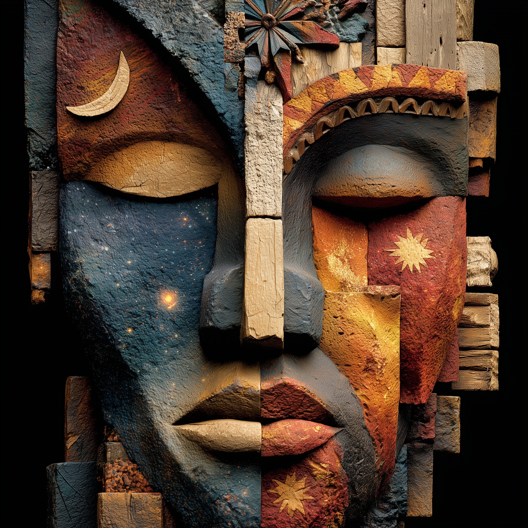 Celestial Mask Collage