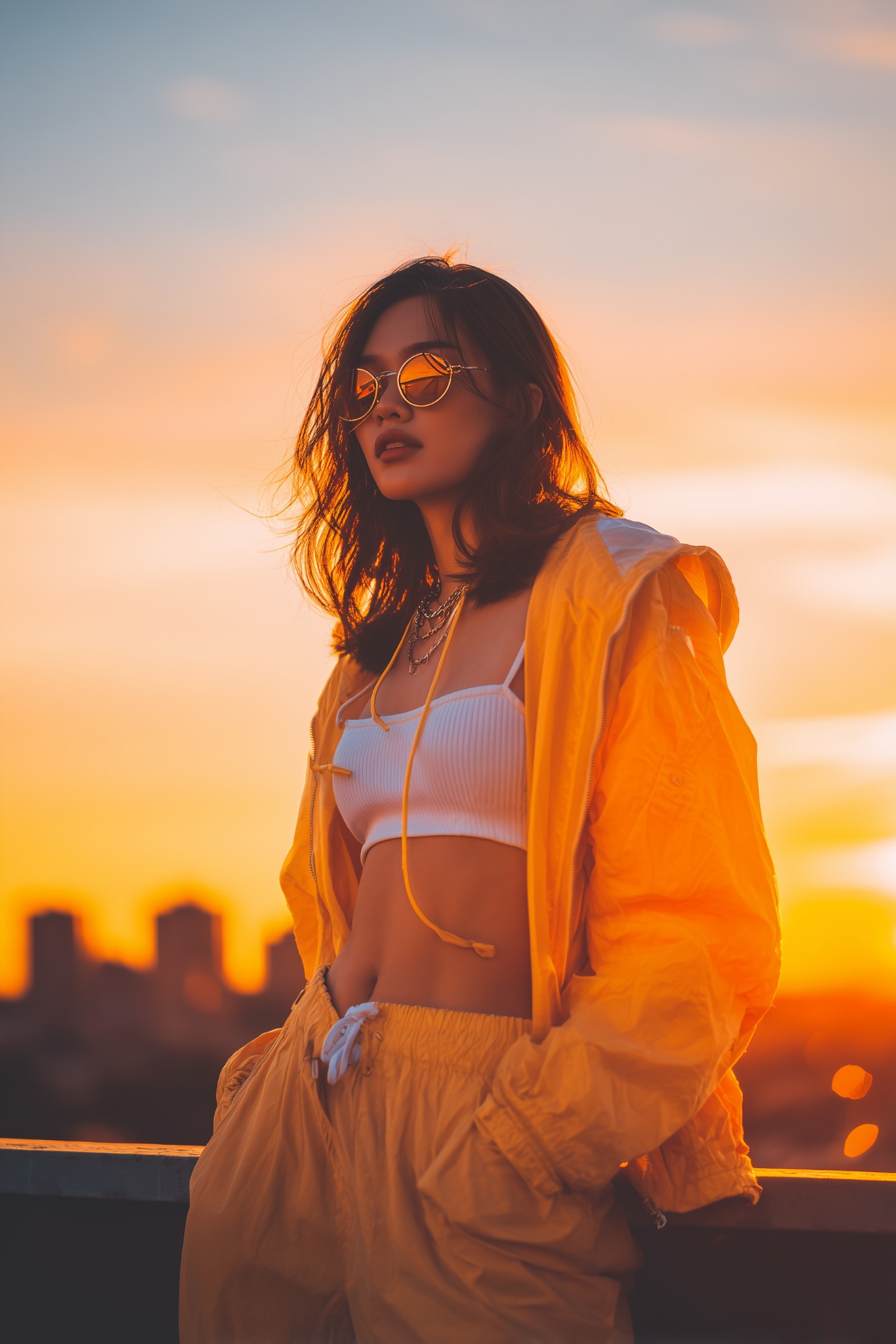 Golden Hour City Fashion Shot