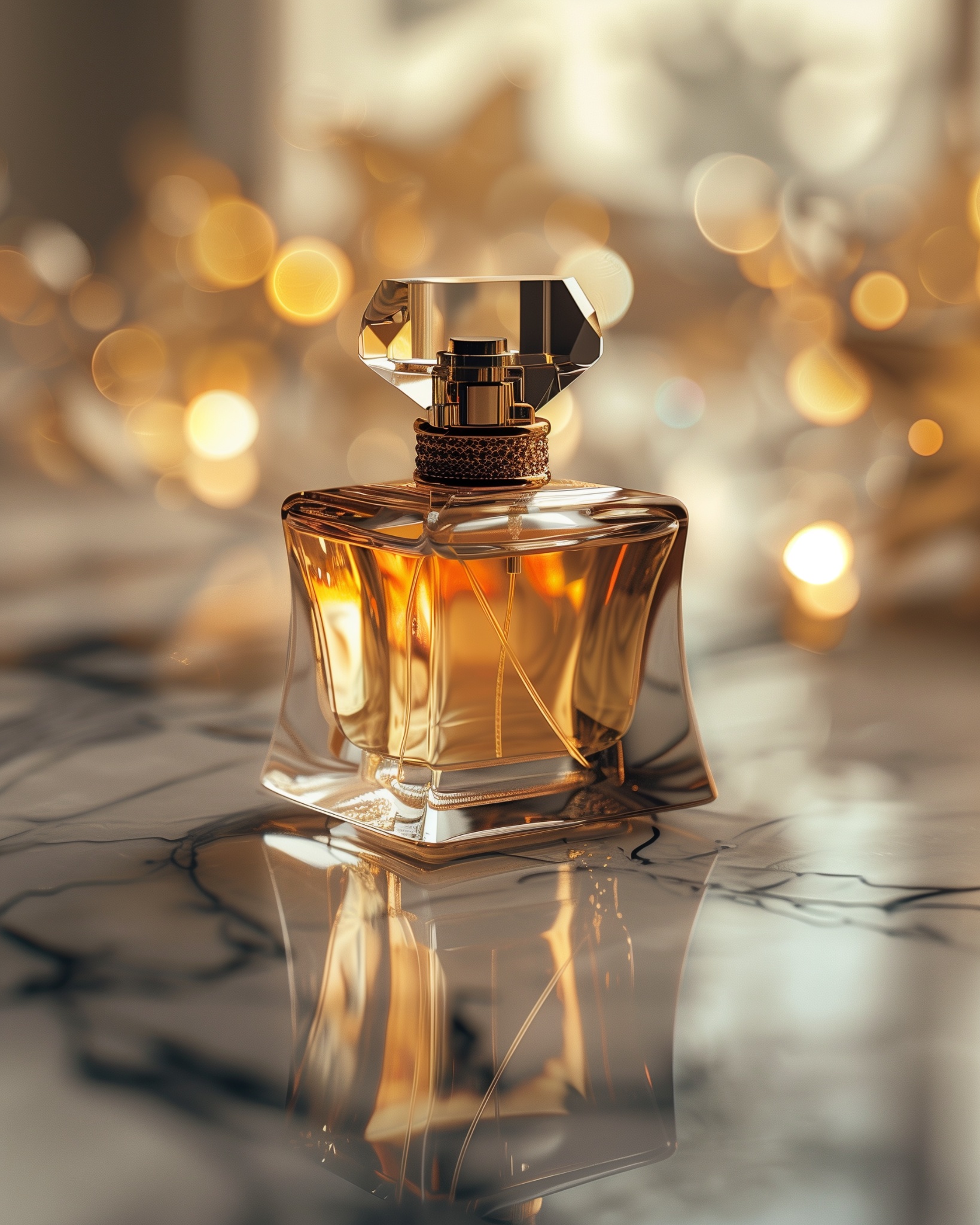 Luxury Perfume Bottle on Marble